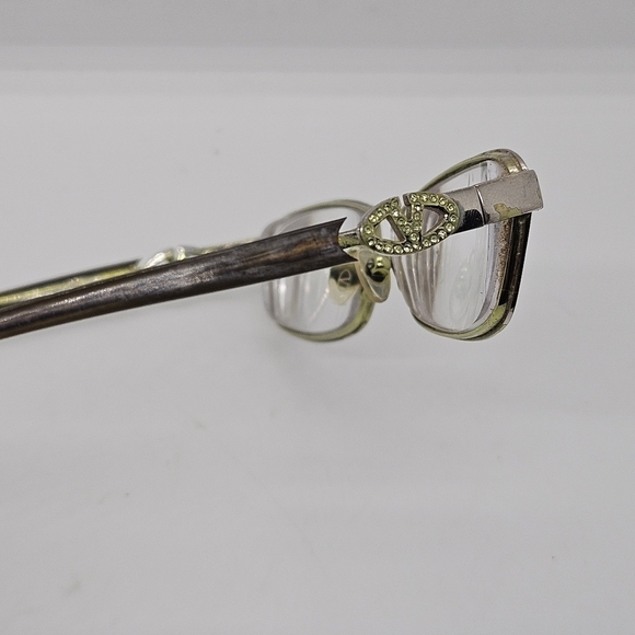 Valentino eyeglasses tortoiseshell frames with green rhinestone logo FOR FRAMES - Picture 5 of 10
